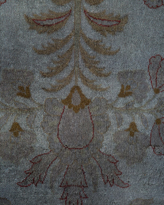 Contemporary Hand-Knotted Overdyed Gray Area Rug 9' 3" x 12' 4"