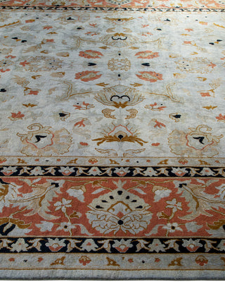 Contemporary Hand-Knotted Overdyed Gray Area Rug 9' 1" x 12' 5"