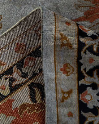 Contemporary Hand-Knotted Overdyed Gray Area Rug 9' 1" x 12' 5"