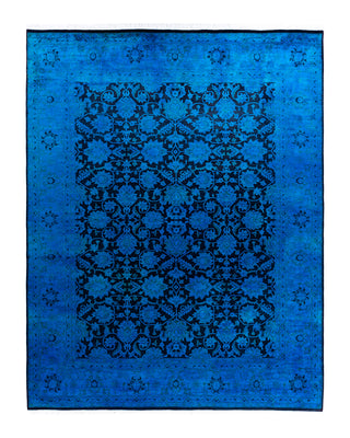 Fine Vibrance, One-of-a-Kind Hand-Knotted Area Rug - Blue, 8' 2" x 10' 4"