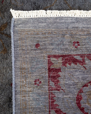 Contemporary Hand-Knotted Overdyed Gray Area Rug 9' 1" x 11' 9"