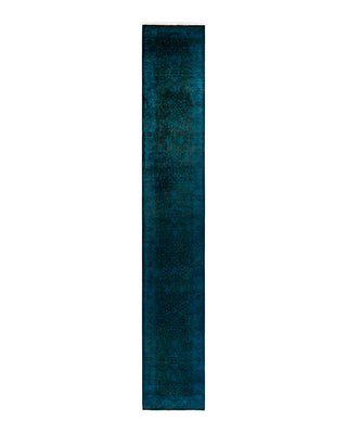 Contemporary Fine Vibrance Green Wool Area Rug 2' 7" x 16' 7"