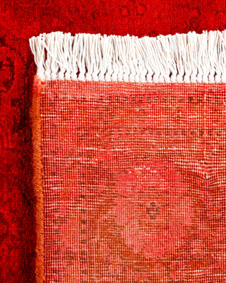 Contemporary Hand-Knotted Overdyed Red Area Rug 2' 9" x 4' 2"