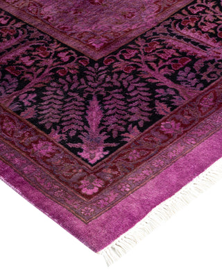 Modern Overdyed Hand Knotted Wool Pink Area Rug 10' 0" x 11' 8"