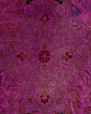 Modern Overdyed Hand Knotted Wool Pink Area Rug 10' 0" x 11' 8"