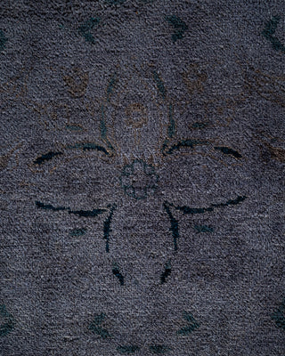 Contemporary Hand-Knotted Overdyed Gray Area Rug 9' 2" x 12' 6"