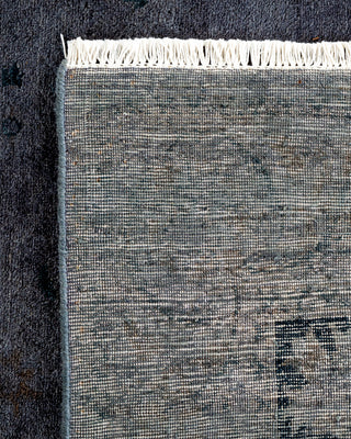 Contemporary Hand-Knotted Overdyed Gray Area Rug 9' 2" x 12' 6"