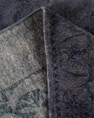 Contemporary Hand-Knotted Overdyed Gray Area Rug 9' 2" x 12' 6"