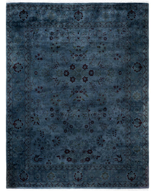 Contemporary Overdyed Wool Hand Knotted Gray Area Rug 8' 2" x 10' 5"