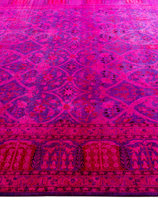 Fine Vibrance, One-of-a-Kind Hand-Knotted Area Rug  - Purple, 9' 1" x 12' 5"