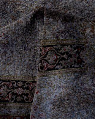 Contemporary Hand Knotted Overdyed Gray Area Rug 9' 2" x 12' 1"