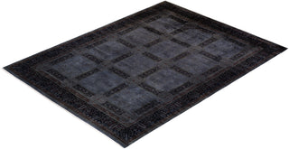 Contemporary Hand Knotted Overdyed Gray Area Rug 9' 2" x 12' 1"