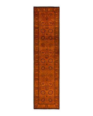 Contemporary Fine Vibrance Red Wool Area Rug 3' 2" x 13' 2"