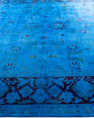 Fine Vibrance, One-of-a-Kind Hand-Knotted Area Rug  - Blue, 9' 2" x 12' 4"