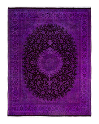 Fine Vibrance, One-of-a-Kind Hand-Knotted Area Rug  - Purple, 9' 1" x 12' 3"