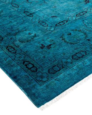 Fine Vibrance, One-of-a-Kind Hand-Knotted Area Rug - Blue, 9' 2" x 12' 5" - Solo Rugs