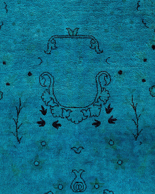 Fine Vibrance, One-of-a-Kind Hand-Knotted Area Rug - Blue, 9' 2" x 12' 5" - Solo Rugs