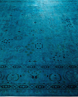 Fine Vibrance, One-of-a-Kind Hand-Knotted Area Rug - Blue, 9' 2" x 12' 5" - Solo Rugs