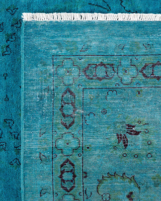 Fine Vibrance, One-of-a-Kind Hand-Knotted Area Rug - Blue, 9' 2" x 12' 5" - Solo Rugs