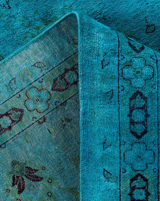 Fine Vibrance, One-of-a-Kind Hand-Knotted Area Rug - Blue, 9' 2" x 12' 5" - Solo Rugs