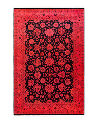 Modern Fine Vibrance Red Area Rug 6' 3" x 9' 5"