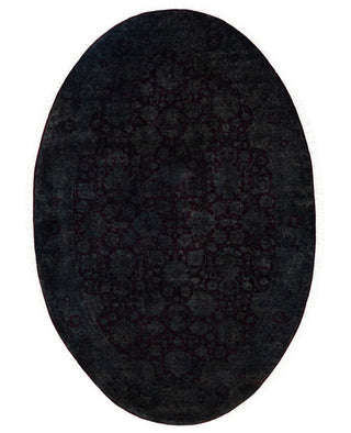 Contemporary Overdyed Wool Hand Knotted Gray Area Rug 4' 1" x 6' 1"