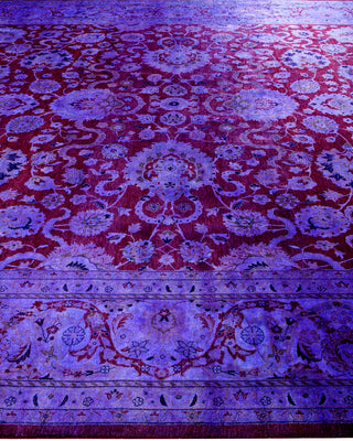 Contemporary Hand Knotted  Purple Area Rug 9' 2" x 12' 3"