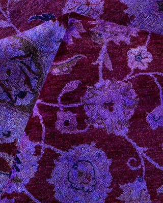 Contemporary Hand Knotted  Purple Area Rug 9' 2" x 12' 3"
