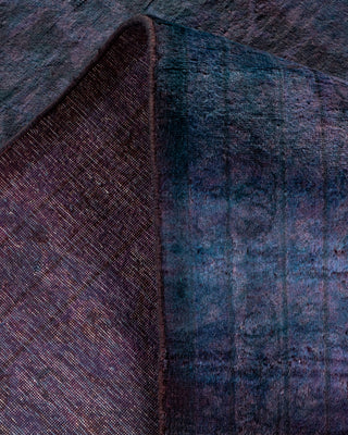 Contemporary Hand-Knotted Overdyed Purple Area Rug 9' 3" x 12' 5"