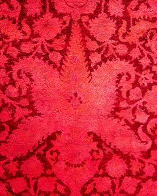 Contemporary Hand Knotted Overdyed Pink Area Rug 9' 3" x 12' 2"
