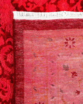 Contemporary Hand Knotted Overdyed Pink Area Rug 9' 3" x 12' 2"
