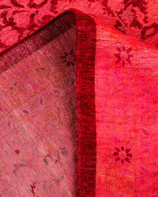 Contemporary Hand Knotted Overdyed Pink Area Rug 9' 3" x 12' 2"