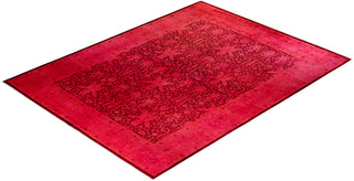 Contemporary Hand Knotted Overdyed Pink Area Rug 9' 3" x 12' 2"