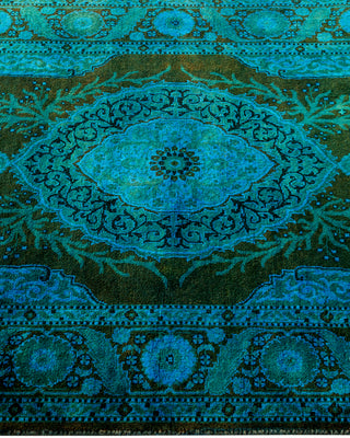 Contemporary Hand Knotted Overdyed Blue Area Rug 2' 8" x 4' 1"