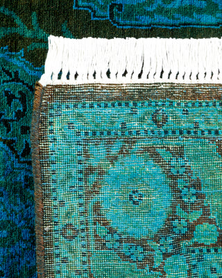 Contemporary Hand Knotted Overdyed Blue Area Rug 2' 8" x 4' 1"