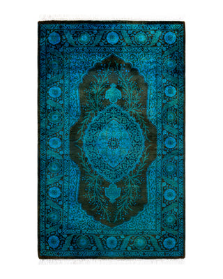 Contemporary Fine Vibrance Brown Wool Area Rug 2' 8" x 4' 1"
