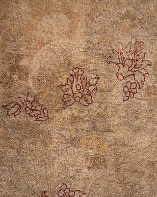 Contemporary Hand Knotted  Brown Area Rug 9' 1" x 12' 4"