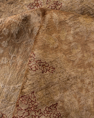 Contemporary Hand Knotted  Brown Area Rug 9' 1" x 12' 4"