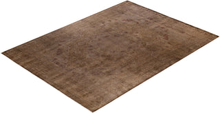 Contemporary Hand Knotted  Brown Area Rug 9' 1" x 12' 4"