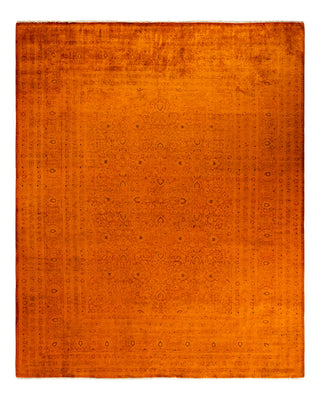 Contemporary Fine Vibrance Orange Wool Area Rug 9' 3" x 11' 6"