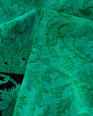 Contemporary Hand Knotted  Green Area Rug 9' 3" x 12' 3"