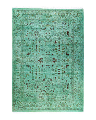 Fine Vibrance, One-of-a-Kind Hand-Knotted Area Rug - Blue, 4' 3" x 6' 1"