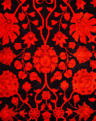 Contemporary Hand-Knotted Overdyed Orange Area Rug 3' 2" x 5' 4"