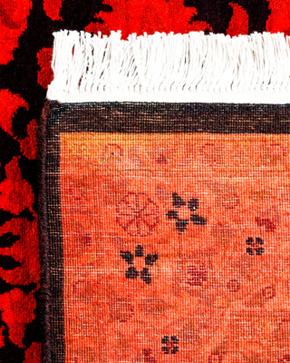 Contemporary Hand-Knotted Overdyed Orange Area Rug 3' 2" x 5' 4"