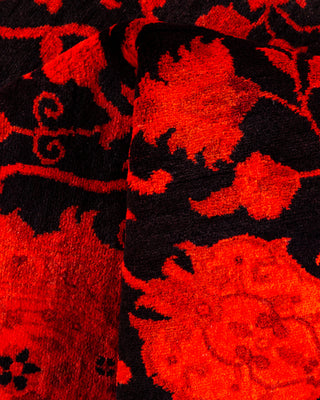 Contemporary Hand-Knotted Overdyed Orange Area Rug 3' 2" x 5' 4"