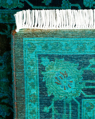 Contemporary Hand-Knotted Overdyed Black Area Rug 2' 8" x 4' 4"