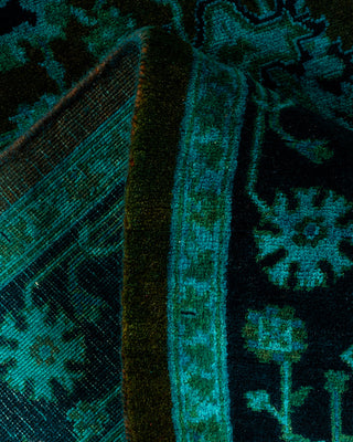 Contemporary Hand-Knotted Overdyed Black Area Rug 2' 8" x 4' 4"