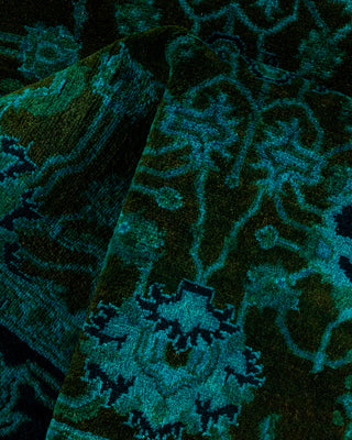 Contemporary Hand-Knotted Overdyed Black Area Rug 2' 8" x 4' 4"
