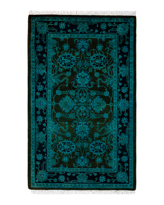 Modern Fine Vibrance Black Area Rug 2' 8" x 4' 4"