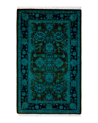 Modern Fine Vibrance Black Area Rug 2' 8" x 4' 4"